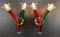 Ducale Hand Blown Red and Green Murano Glass Sconce by VeArt, 1970, Image 1