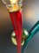 Ducale Hand Blown Red and Green Murano Glass Sconce by VeArt, 1970, Image 15