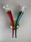 Ducale Hand Blown Red and Green Murano Glass Sconce by VeArt, 1970, Image 3