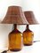 Lampade da tavolo Mid-Century in vimini, anni '50, set di 2, Immagine 1