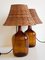 Lampade da tavolo Mid-Century in vimini, anni '50, set di 2, Immagine 6