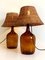 Lampade da tavolo Mid-Century in vimini, anni '50, set di 2, Immagine 4