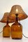 Mid-Century Tischlampen aus Korbgeflecht, 1950er, 2er Set 3