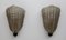 Italian Modern Murano Glass Textured Wall Sconces, 1980s, Set of 2 1