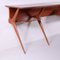 Table Console Mid-Century en Bois et Parchemin 7