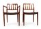Vintage Model 83 Rosewood Dining Chairs by Niel Otto Møller, Set of 8, Image 13