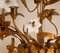 Französischer Kirchenleuchter aus Goldbronze & Messing Weiß Opalglas Blumen, 1890er, 2er Set 10