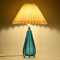 Lámpara de mesa italiana de cristal de Murano azul, años 60, Imagen 2