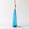 Lámpara de mesa italiana de cristal de Murano azul, años 60, Imagen 7