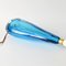 Lámpara de mesa italiana de cristal de Murano azul, años 60, Imagen 11