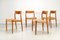 Sillas de comedor modelo 77 de teca con asientos de cuerda de papel de Niels O. Møller para JL Møllers, Dinamarca, 1959. Juego de 4, Imagen 1
