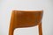 Sillas de comedor modelo 77 de teca con asientos de cuerda de papel de Niels O. Møller para JL Møllers, Dinamarca, 1959. Juego de 4, Imagen 6