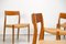 Sillas de comedor modelo 77 de teca con asientos de cuerda de papel de Niels O. Møller para JL Møllers, Dinamarca, 1959. Juego de 4, Imagen 10