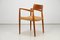 Dänischer Modell 57 Armlehnstuhl aus Teak mit Sitz aus Papierkordel von Niels O. Møller für JL Møllers, 1959 8