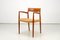 Dänischer Modell 57 Armlehnstuhl aus Teak mit Sitz aus Papierkordel von Niels O. Møller für JL Møllers, 1959 1