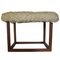 Sgabello Mid-Century moderno in pelle di agnello e teak, Svezia, anni '60, Immagine 2