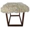 Sgabello Mid-Century moderno in pelle di agnello e teak, Svezia, anni '60, Immagine 5