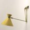 Yellow Diabolo Articulated Wall Light attributed to Rene Mathieu for Lunel, 1950s 8