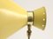 Yellow Diabolo Articulated Wall Light attributed to Rene Mathieu for Lunel, 1950s 13