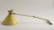 Yellow Diabolo Articulated Wall Light attributed to Rene Mathieu for Lunel, 1950s 10