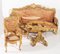 Charles X Goldenes Emiliano Noble Wohnzimmer Set, 1830er, 4er Set 1