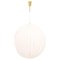 Ceiling Lamp in Brass and White Fabric attributed to Hans-Agne Jakobsson, 1960s 1