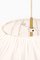 Ceiling Lamp in Brass and White Fabric attributed to Hans-Agne Jakobsson, 1960s 3