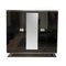 Armadio Art Deco laccato nero, mogano, cromo, Francia, anni '30, Immagine 1