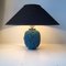 Chamotte Ceramic Turquoise Table Lamp by Gunnar Nylund for Rorstrand, 1950s 3
