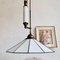 Lampada a sospensione vintage Art Déco con vetro acrilico, Immagine 1