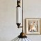 Lampada a sospensione vintage Art Déco con vetro acrilico, Immagine 3