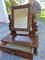Small Walnut Dressing Table with Psiche Mirror, Early 1900s 8