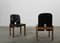 Model 121 Chairs in Black Leather by Tobia & Afra Scarpa for Cassina, 1970s, Set of 8 5