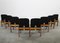 Model 121 Chairs in Black Leather by Tobia & Afra Scarpa for Cassina, 1970s, Set of 8 7