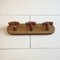 Wall-Mounted Coat Rack with Three Hooks in Cane and Rattan 1