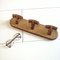Wall-Mounted Coat Rack with Three Hooks in Cane and Rattan 6