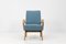 Bentwood Lounge Chair with Blue Fabric from TON, 1960s 2