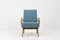 Bentwood Lounge Chair with Blue Fabric from TON, 1960s, Image 2
