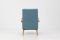 Bentwood Lounge Chair with Blue Fabric from TON, 1960s, Image 5