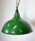 Lampada industriale smaltata verde di Maxlume, Regno Unito, anni '60, Immagine 9