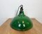 Lampada industriale smaltata verde di Maxlume, Regno Unito, anni '60, Immagine 12