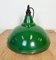 Lampada industriale smaltata verde di Maxlume, Regno Unito, anni '60, Immagine 16