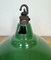 Lampada industriale smaltata verde di Maxlume, Regno Unito, anni '60, Immagine 13