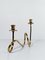 Mid-Century Modern Brass Candleholders in the style of Josef Frank, 1950s, Set of 2 13