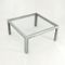 Italian Square Chrome and Glass Coffee Table, 1970s, Imagen 2