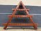 Mid-Century Danish Triangular Teak Shelf with Leaf Details 1