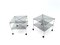 Vintage Glass Biplano Serving Carts by Bruno Munari for Robots, 1972, Set of 2 2