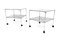 Vintage Glass Biplano Serving Carts by Bruno Munari for Robots, 1972, Set of 2 3
