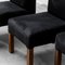 Black Velvet Chairs, 1970s, Set of 4, Image 6