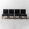 Black Velvet Chairs, 1970s, Set of 4, Image 5